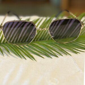 Women's, Unisex Fashion Brown, Gold Tone Sunglasses